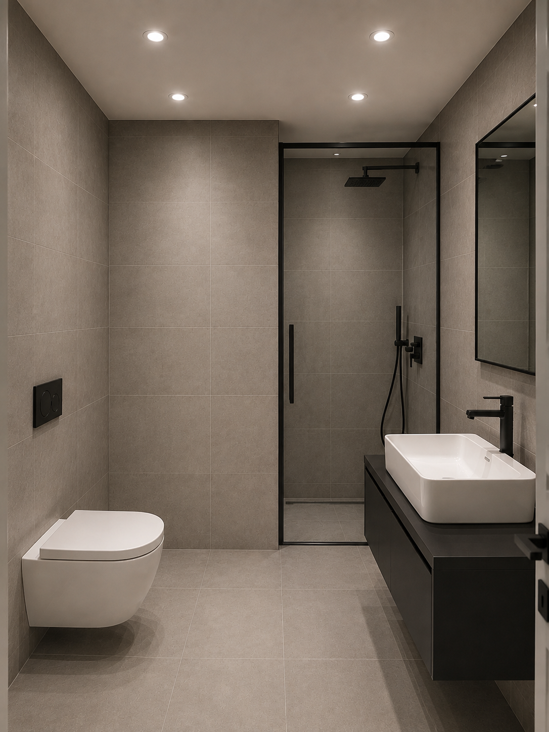 Modernes minimalistisches Badezimmer